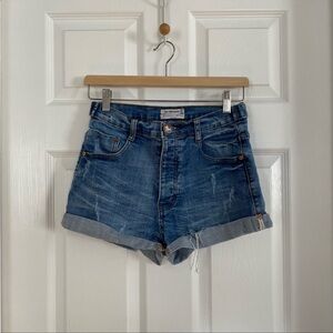One by One Teaspoon Denim Distressed Shorts 29